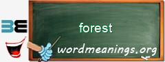 WordMeaning blackboard for forest